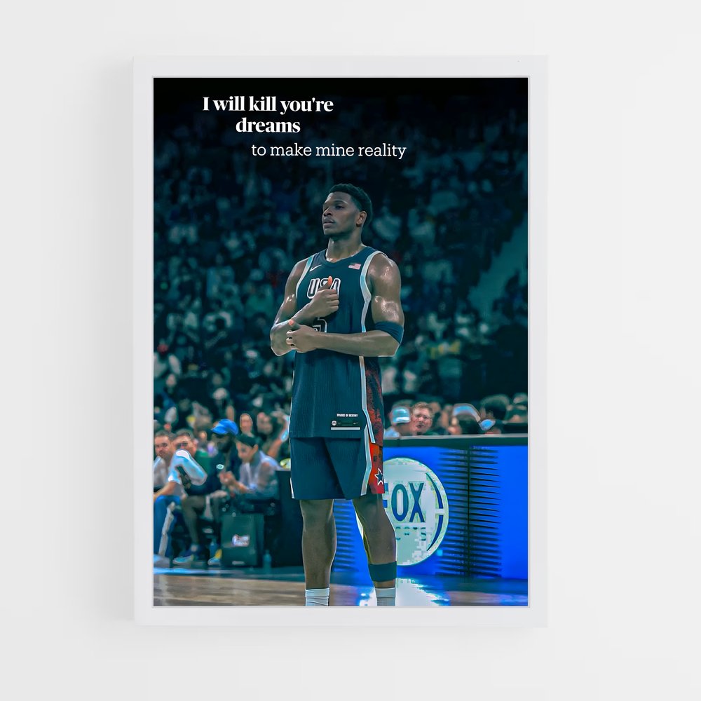 Poster Anthony de edwards – affiche Basketball (vue 3)